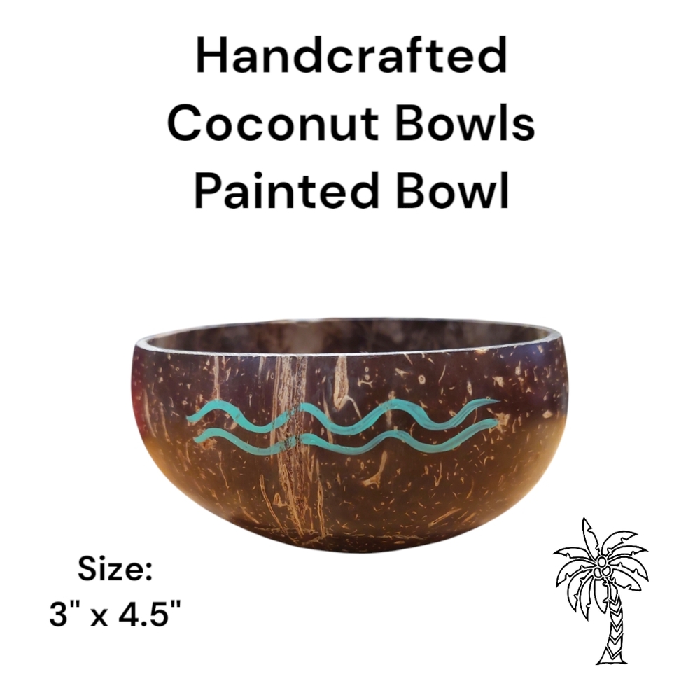 Handcrafted and Handpainted Coconut Bowl